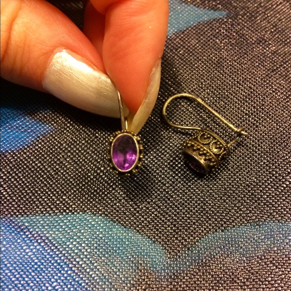 Jewelry - LAST CHANCE! 💜Amethyst Sterling Silver Earrings